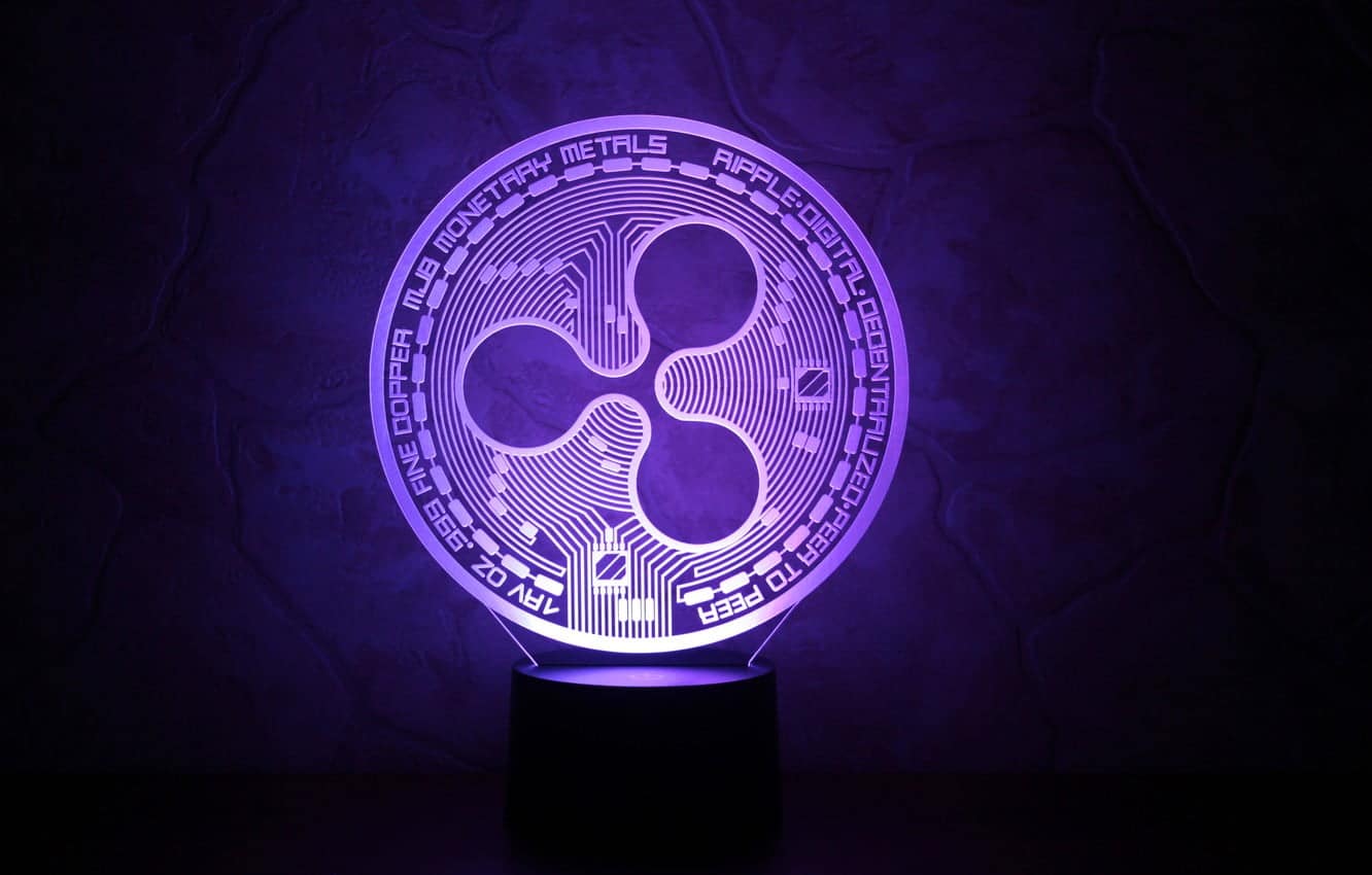 ripple xrp coin cryptocurrency violet wall fon